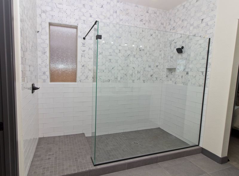 Corner Walk-in Shower with Glass Walls